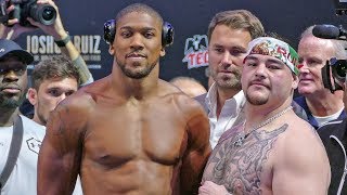 Anthony Joshua vs Andy Ruiz FULL WEIGH IN amp FINAL FACE OFF  Matchroom Boxing USA [upl. by Airod]