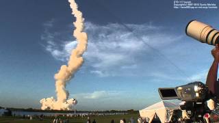 HD Real Sound of Space Shuttle STS117 Launch 3 miles [upl. by Annoif875]