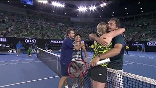 Maccas Legends ClijstersWoodbridge v SanchezVicarioLeconte highlights  Australian Open 2016 [upl. by Bresee]