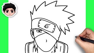 How To Draw Kakashi  Naruto  Easy Step By Step [upl. by Yelnahs]