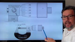 Leitura de micrômetro 001mmrevisão [upl. by Ahscrop]