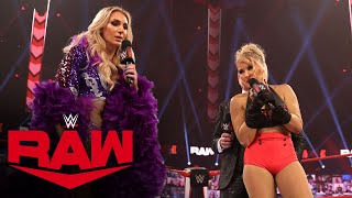 Charlotte Flair confronts Lacey Evans facetoface Raw Feb 8 2021 [upl. by Sucramat999]