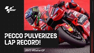 Bagnaias recordbreaking pole lap 🔥  2023 ItalianGP [upl. by Bethesde]