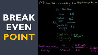 Cost Volume Profit Analysis CVP calculating the Break Even Point [upl. by Tania]