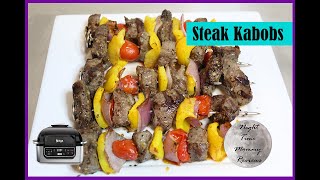 STEAK KABOBS  NINJA FOODI GRILL [upl. by Wanyen]