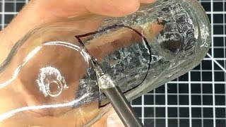 Cut a Hole In a Glass Bottle Using a Soldering Iron [upl. by Thissa]