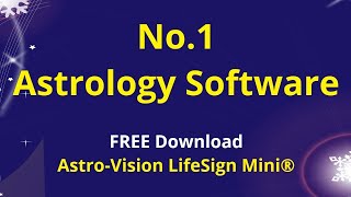 No1 Astrology Software  Free Download  AstroVision LifeSign Mini [upl. by Lajes]