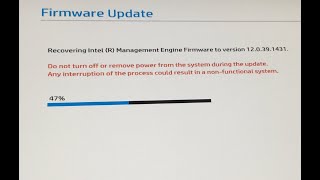 Firmware Update Error Recovering IntelR Management Engine Firmware [upl. by Beutner341]