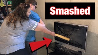 KID SMASHES TV OVER FORTNITE INSANE RAGE [upl. by Notsyrb60]