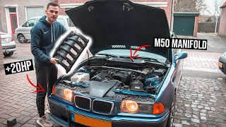 E36 323i M50 Manifold swap FULL install [upl. by Dupin]