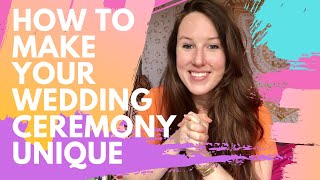 HOW TO MAKE YOUR WEDDING CEREMONY UNIQUE  14 Creative Ideas [upl. by Zelig]