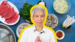 😋 How to Hot Pot at Home  DIY Fish Balls Soup Base Sauces [upl. by Nevi]