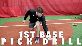 How to Pick at First Base in Baseball [upl. by Hayalat]