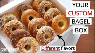 Assorted Bagels USING 1 RECIPE  EverythingEggOnionPoppySesame  New York Bagels Recipe [upl. by Alletneuq]