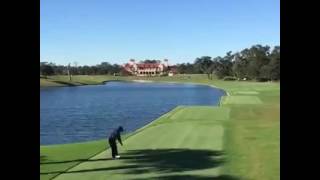 Golf player kills flying bird [upl. by Htieh]