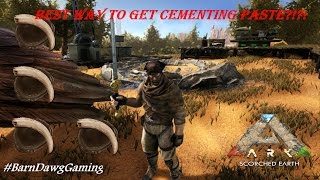 ARK Scorched Earth  Best Way To Get Cementing Paste Tips and Tricks [upl. by Yenaled270]