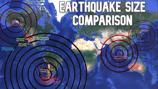 Biggest Earthquake Comparison On The Earth 💥💥 [upl. by Ellenohs]