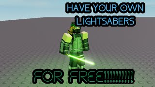 Roblox  How to get REALLY good Lightsabers FREE [upl. by Theone]