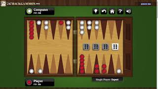 Backgammon  Beating Expert Computer [upl. by Noryd]