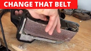 How to Change a Belt Sander Belt [upl. by Anchie]