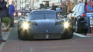 Maserati MC12 GT1 Centenario on the PUBLIC ROAD in KnokkeHeist  INSANE SOUND  BURNOUT [upl. by Lambard29]