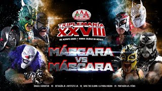 UNA MÁSCARA CAERÁ en TRIPLEMANÍA XXVIII  Lucha Libre AAA Worldwide [upl. by Waers]