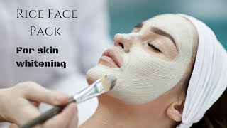 Rice Skin Whitening Face Packs To Get Fair Skin [upl. by Nilyarg]