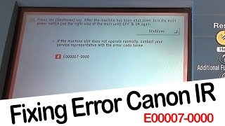 HOWTO  Fixing Canon IR Error E0000070000 [upl. by Chansoo]