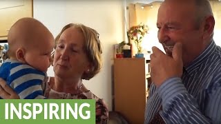 Surprise homecoming for grandparents meet grandson for first time [upl. by Aliahkim610]