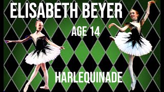 BALLET  Elisabeth Beyer  Age 14  Harlequinade Variation Youth America Grand Prix 2016 [upl. by Ddal752]