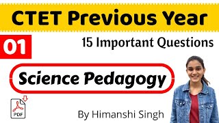 Science Pedagogy for CTET2019  CTET Previous Year Papers  Live01 [upl. by Luhey]