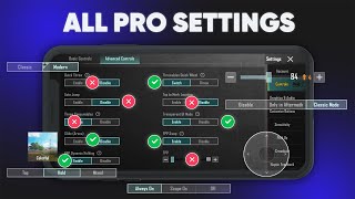 All Basic and Advanced Pro Settings for BGMI and PUBG Mobile [upl. by Amias853]