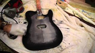 How not to Black burst A Flame maple guitar with Transtints [upl. by Belmonte]