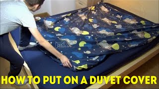 How to Put on a Duvet Cover Quickly and Easy [upl. by Read]