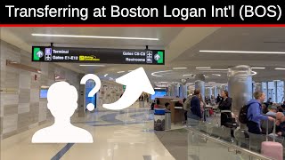 A Guide to Transferring Flights at Boston Logan Airport  The Walk Between Terminals B C amp E [upl. by Ecnirp]