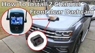 How To Install 2 Channel Front amp Rear Dashcam [upl. by Idel84]