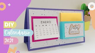 DIY PAPER CALENDAR CALENDARIO DE ESCRITORIO 2021🗓 Hecho a mano🙌🏼✨ [upl. by Albers]