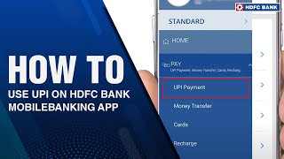 Howto use UPI on HDFC Bank MobileBanking App [upl. by Lucienne822]