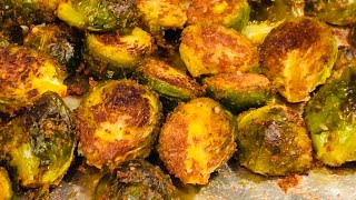 GARLIC ROASTED BRUSSELS SPROUTS  Brown Girls Kitchen [upl. by Lorin]