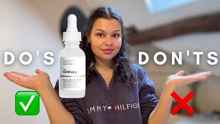 HOW TO PROPERLY USE THE ORDINARY NIACINAMIDE SERUM  Dos and Donts [upl. by Hephzipa]