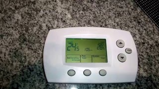 HOW TO Change ADVANCED SETTINGS For HoneyWell Thermostat TH6000 series [upl. by Jegar]