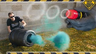 Next Level DIY Vortex Cannons TKOR Explores How To Make A DIY Air Cannon For Smoke Rings And More [upl. by Neil]