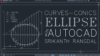 Ellipse Construction in AutoCAD Made Easy  Eccentricity Method Tutorial  Engineering Graphics [upl. by Nylesaj]