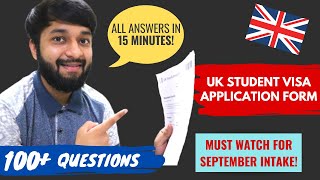 🇬🇧UK STUDENT VISA APPLICATION FORM  Fill Online Guide  2021 Update [upl. by Enohpets]