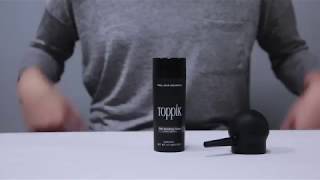 How to Use Toppik Applying Hair Fibers with Spray Applicator [upl. by Gneh]