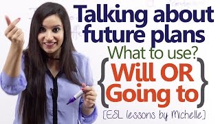 Will or Going to  Talking about Future plans  English Grammar Lesson [upl. by Maiocco]