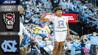 NC State vs North Carolina Condensed Game  202122 ACC Men’s Basketball [upl. by Anilrahc]