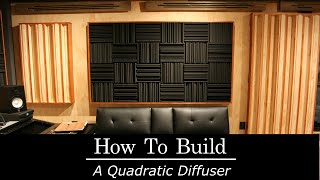 How To Build An Acoustic Quadratic Diffuser  DIY [upl. by Nylorak]