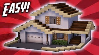 Minecraft How To Build A Suburban House Tutorial 3 [upl. by Haorbed]