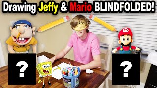 Logan DRAWS Jeffy BLINDFOLDED  How To Draw Jeffy Tutorial [upl. by Mayrim]